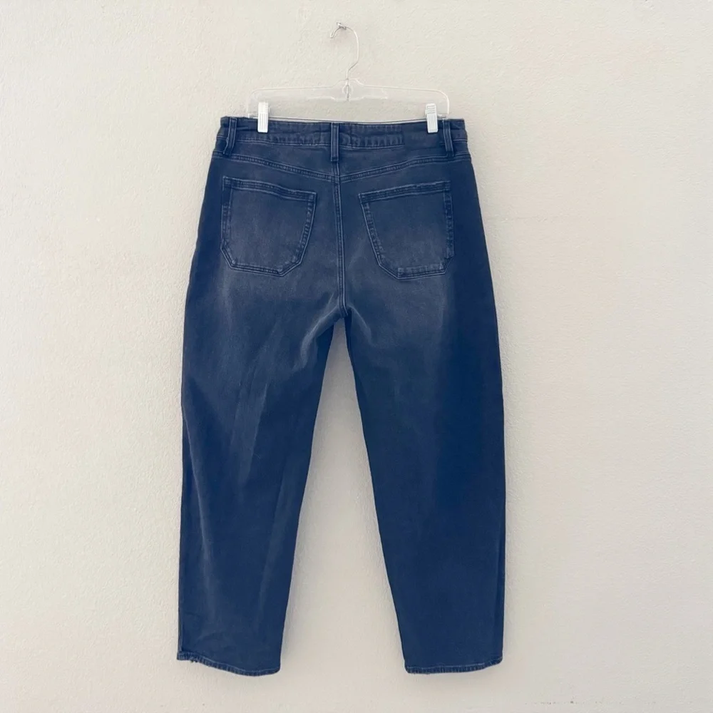 Paige Alexis Barrel Jeans 31 Viper Black Denim Minimalist Chic Classic Designer